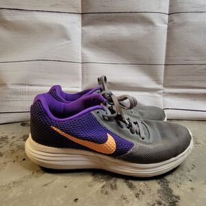 Nike Revolution 3 purple/gray Lace Up Running Sneakers 9/15 womens 6.5